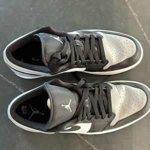 Nike Air Jordan 1 Low Black and Gray Sneakers